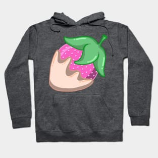 White Chocolate Covered Strawberry Fresh Berry Dessert Design Hoodie